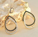 925 Silver 14ct Gold Plated Cubic Zirconia Set Studs