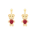 925 Silver 14ct Gold Plated Cubic Zirconia Set Studs