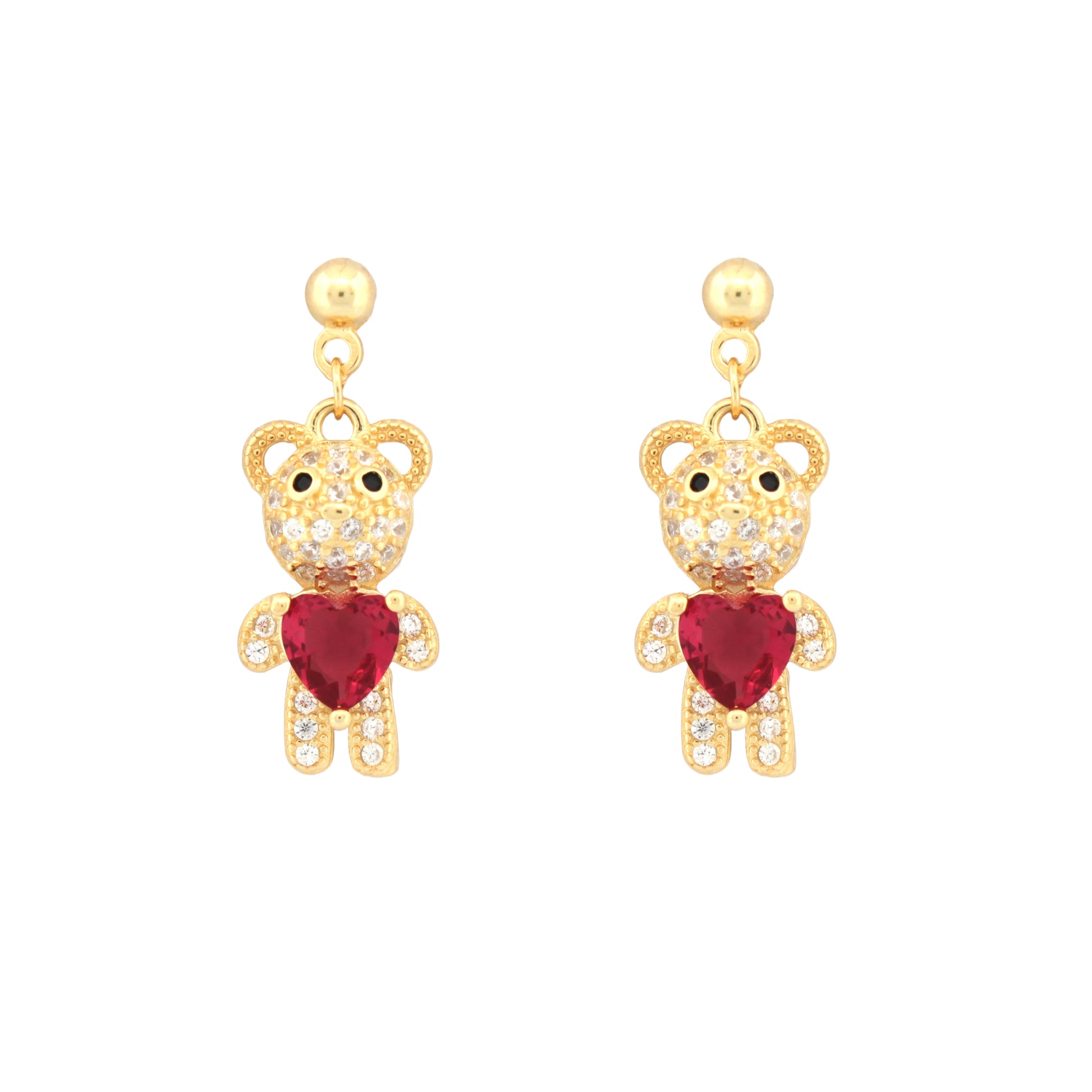 925 Silver 14ct Gold Plated Cubic Zirconia Set Studs