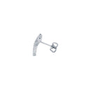 925 Silver Rhodium Plated Multo Col Cubic Zirconia Set Kisses Studs