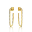 925 Silver 14ct Gold Plated Cubic Zirconia Set Stud Earrings