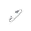 925 Sterling Silver Cubic Zirconia Set Boxing Glove Baby / Childrens Bangle