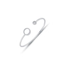 925 Sterling Silver Cubic Zirconia Set Circle Of Life Baby / Childrens Bangle