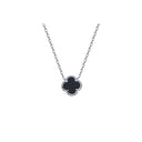 925 Silver Rhodium Clover Necklace