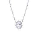 925 Silver Rhodium Plated Cubic Zirconia Set Princess Kate Necklace