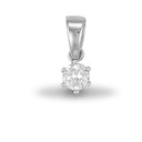 925 Sterling Silver Cubic Zirconia Solitaire Pendant