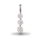 925 Sterling Silver Cubic Zirconia Trilogy Pendant