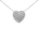 925 Silver Cubic Zirconia Heart Cluster Slider