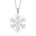 925 Silver Cubic Zirconia Set Snowflake Pendant