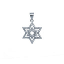 925 Silver Cubic Zirconia Set Star of David Pendant