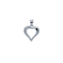 925 Silver Cubic Zirconia Set Heart pendant