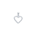 925 Silver Cubic Zirconia Set Heart Pendant
