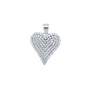 925 Silver Cubic Zirconia Set Heart Pendant