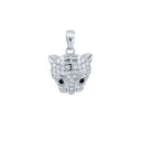 925 Silver Cubic Zirconia Set Tiger Pendant