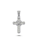 925 Silver Cubic Zirconia Brilliant and Baguette Cut Cross