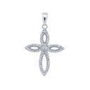 925 Silver Cubic Zirconia Set Cross
