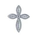 925 Silver Rhodium Plated Cubic Zirconia Set Cross