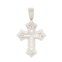 925 Silver Rhodium Plated Cubic Zirconia Set Cross