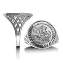 925 Silver Tenth St George Ring