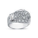 925 Silver Cubic Zirconia Set Boxing Glove Ring
