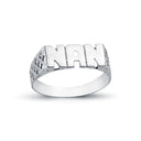 925 Silver Nan Ring Filligree Shoulders