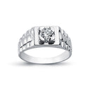 925 Silver Cubic Zirconia Set Solitaire Ring Watch Bracelet Shoulders