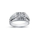 925 Silver Cubic Zirconia Set Solitaire Ring Watch Bracelet Shoulders