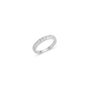 925 Silver Cubic Zirconia Half ET Ring