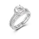 925 Silver Cubic Zirconia RBC and Half ET Set Rings