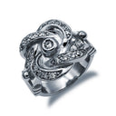 925 Silver Cubic Zirconia Set Knot Ring