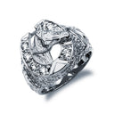 925 Silver Cubic Zirconia Set Horseshoe Ring
