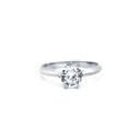 925 Silver Rhodium Cubic Zirconia Set Solitaire Ring