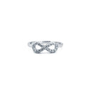 925 Silver Rhodium Cubic Zirconia Set Infiniti Ring