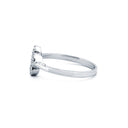925 Silver Rhodium Cubic Zirconia Set Dress Ring