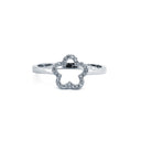 925 Silver Rhodium Cubic Zirconia Set Dress Ring