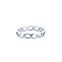 925 Silver Rhodium Cubic Zirconia Set Dress Ring