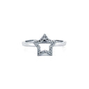 925 Silver Rhodium Cubic Zirconia Set Dress Ring