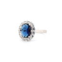 925 Silver Rhodium Cubic Zirconia Set Dress Ring