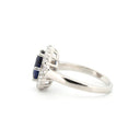 925 Silver Rhodium Cubic Zirconia Set Dress Ring