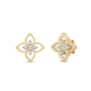 Desert Flower Earrings in 18kt Gold with Diamonds