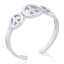925 Silver Peace Toe Ring