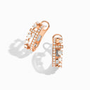 18K Rose Gold Diamond Post Earrings