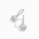 White Gold Diamond Huggie Earrings