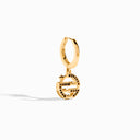 18 Karat Yellow Gold Diamond Huggie Earrings