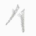 Fifth Avenue Long Drop Diamond Earrings White Gold Diamond