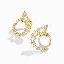 Fifth Avenue Diamond Post Earrings Yellow Gold Diamond