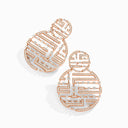 Avenues Statement Earrings Rose Gold Diamond