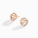 Diamond Stud Earrings Rose Gold