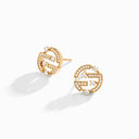 Avenues Stud Earrings Yellow Gold Diamond