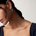 Belle Vante Juste un Clou Double Earrings 18k White Gold